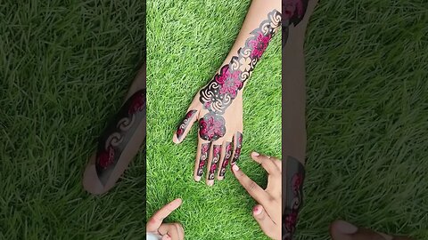 color full mehndi design #indianmehndi #hennatattoo #handmehndi #hennadesign #fullhandmehndidesign