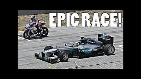 LEWIS HAMILTON: F1 CAR vs YAMAHA R1M SUPERBIKE!!