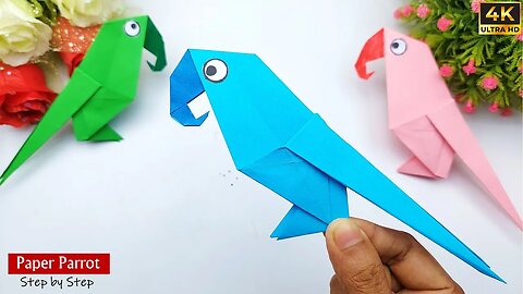 Origami Parrot / How to Make Paper Things / Paper Parrot / Easy Paper Crafts