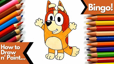 How to draw and paint Bingo from Bluey