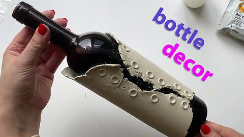 DIY 😻 Super simple wine bottle decorating idea