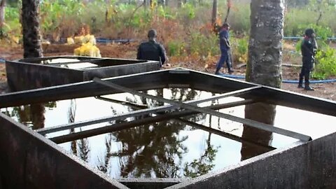 NSCDC uncovers expansive illegal refinery in Rivers.