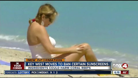 Key West moves to ban sunscreens that could damage reefs