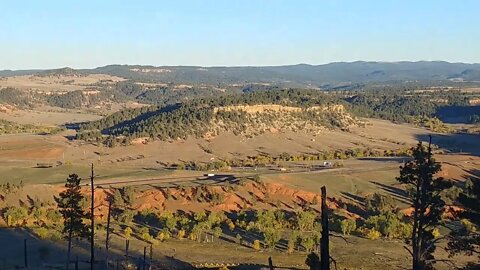 What the view is like from the hiking trail at Devils Tower