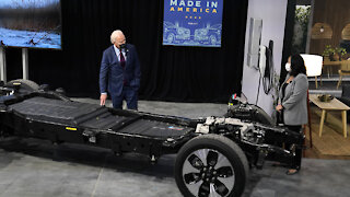 President Biden speaks after touring Ford Rouge Electric plant in Dearborn