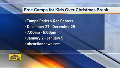 City of Tampa offering free activities at 7 Parks & Rec Centers during 'Jingle Jam'