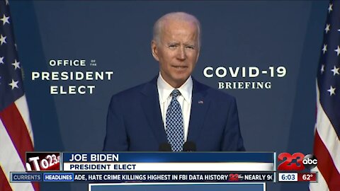 President-elect Joe Biden calls for unity against COVID-19