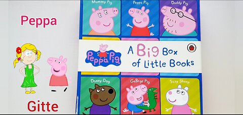 Peppa Pig A Big Box of Little Books | 9 Books Read Aloud| First Words Kids Books #storytimewithgitte