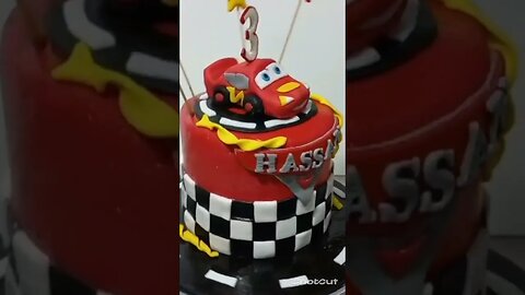 McQueen Car cake | car theme cake #shortsvideo