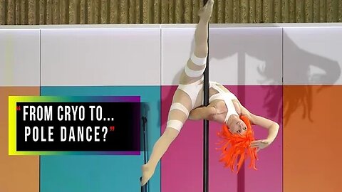 Stunning Pole dance by Girl in Leeloo Dallas multipass cosplay [Fifth Element]