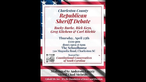 SOUTH CAROLINA REPUBLICAN SHERIFF DEBATE - APRIL 25, 2024