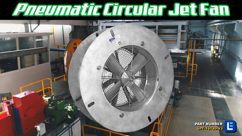 30" Pneumatic Circular Jet Fan - 16,130 CFM Max Flow - Hazardous Locations - Air Driven