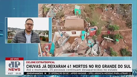 Mortes no Rio Grande do Sul chegam a 41 por causa de ciclone