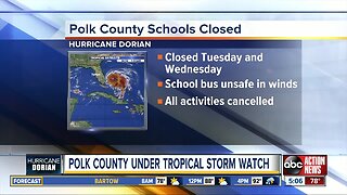 Polk County under Tropical Storm Watch