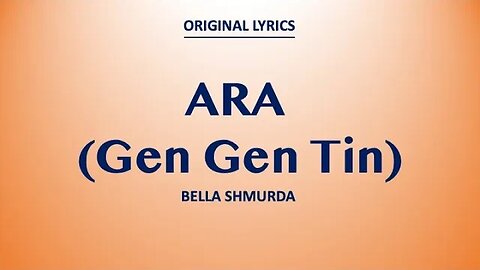 ARA (GEN GEN TIN) - Bella Shmurda (Original lyrics)