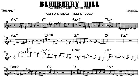 [EXCERTOS DE JAZZ] (Clifford Brown) Solos Transcriptions - Blue Berry Hill