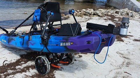 1 VS 2 MOTORS ON KAYAK Pac Motor and Bixpy on Vibe Makana Fishing FLORIDA Keys