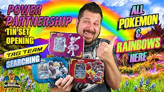 Power Partnership Tin Set | Tag Team Searching | Pokemon Cards Opening