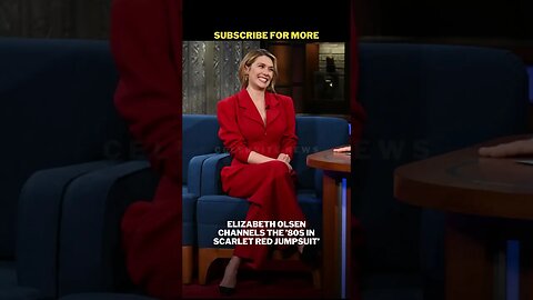 Elizabeth Olsen Channels Scarlet red Jumpsuit