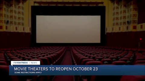 Cuomo: Movie theaters outside New York City can reopen at 25 percent capacity on October 23rd