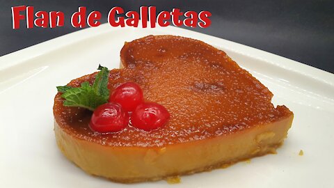 Flan con Galletas 🍮 | SIN HORNO | Económico y fácil de preparar