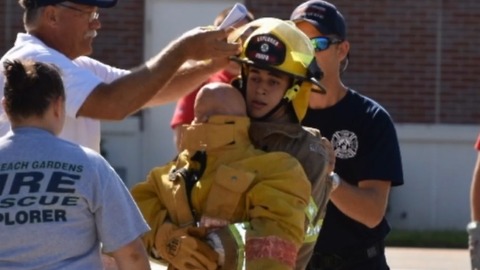 Firefighters help teen's dream come true