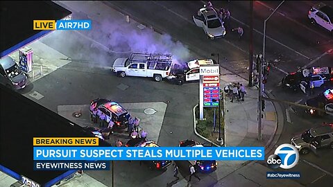 Police chase: Suspect rams cars, steals van and truck during SoCal pursuit