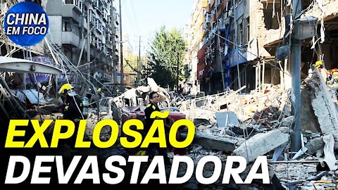 EXPLOSÃO devasta cidade chinesa; NBA: Estrela denuncia atrocidades; SONY multada por data de evento