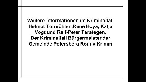 Kriminalfall Bürgermeister Ronny Krimm