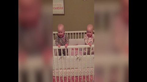 Twin Babies Can't Stop Laughing at Silly Mom!