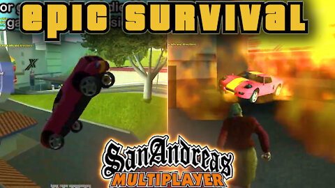 Poor Granny Almost Died in a Gas Station Explosion - San Andreas Multiplayer