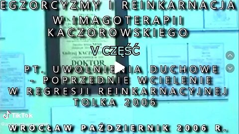 EGZORCYZMY REINKARNACJA W TRANSIE HIPNOZY, TRAGEDIE, DEMONY, OPĘTANIE, CZĘSĆ V/2006©TV IMAGO