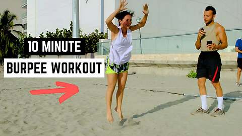 10 Minute Follow Along Burpees Workout | WOD 1