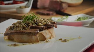 Chorizo Steak with Clam Sauce and Campaign Bread