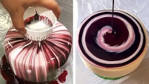 Most Satisfying Mirror Glaze Cake Decorating Compilation