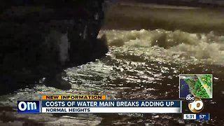 Cost of water main breaks adding up