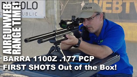 AIRGUN RANGE TIME - BARRA 1100Z .177 PCP Airgun - Part 1 - First out of the box shots