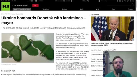 Ukraine bombards Donetsk with illegal landmines