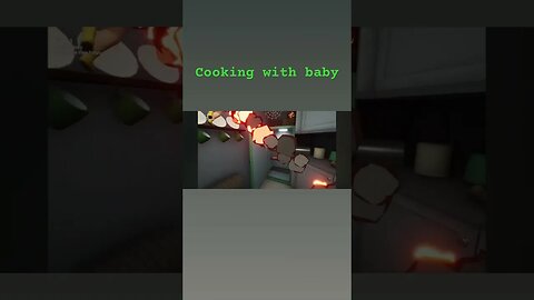 Cooking with baby. #youtubeshorts #gamingcommunity