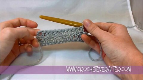 Left Hand Double Crochet Tutorial #5: DC in Last Stitch When Working In Rows