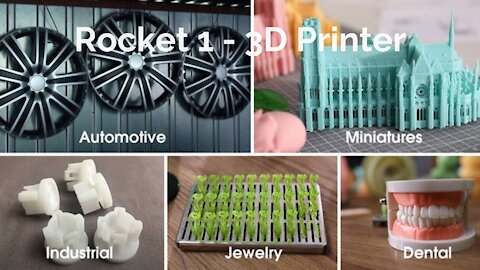 3D Printer. Rocket 1- World’s Fastest Top-Down Resin.