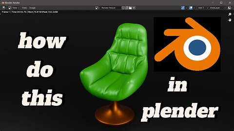 how to design a chair in blender