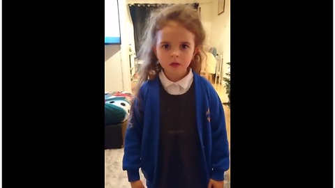 6-year-old girl raps along to 'Man's Not Hot'