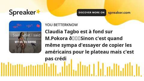 Claudia Tagbo est à fond sur M.Pokora 😂Sinon c'est quand même sympa d'essayer de copier les américai