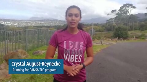 SOUTH AFRICA - Cape Town - Crystal August-Reynecke runs Two Oceans for Cancer (video) (Qp7)