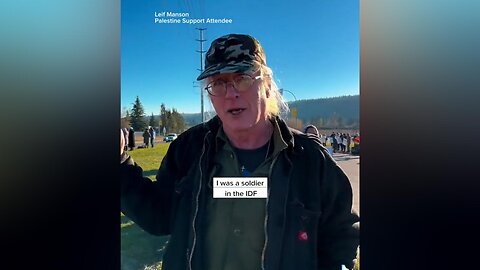 Leif Manson, former IDF soldier tears up when asked why he’s at a Pro-Palestine rally