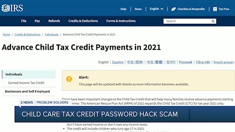 Scammers hacking bank accounts to take families' child tax credit