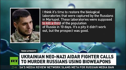 A fighter from Ukraine's neo-Nazi Aidar battalion made a shocking statement about the bio-labs