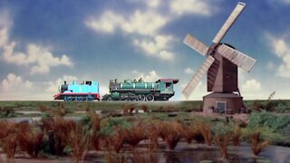 Thomas The Tank Engine Towing Tweetsie Railroad 190 Past The Windmill On Sodor