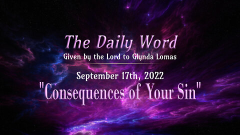 Daily Word * 9.17 * Consequences of Your Sin